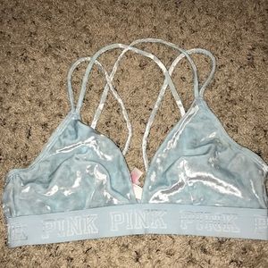 PINK velvet bralette